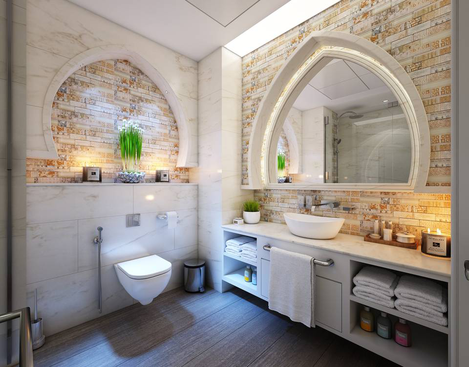 Immaculately clean bathroom 