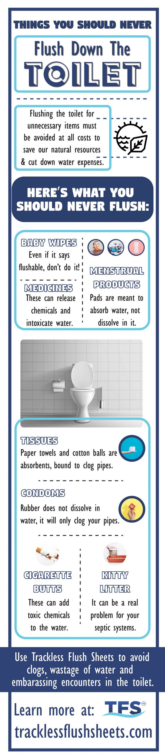 Things you should never flush down the toilet