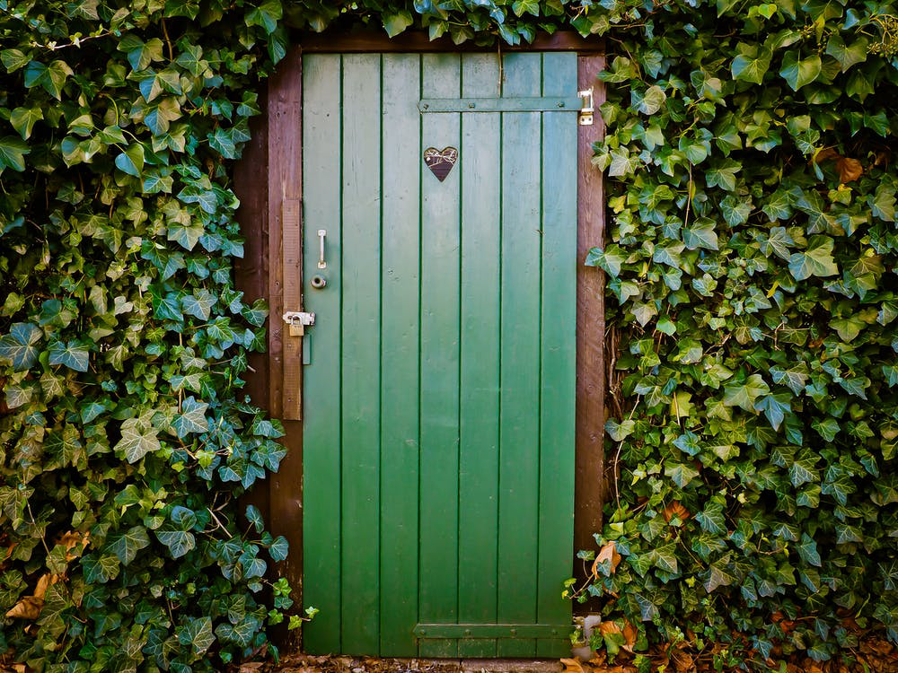 A bathroom door